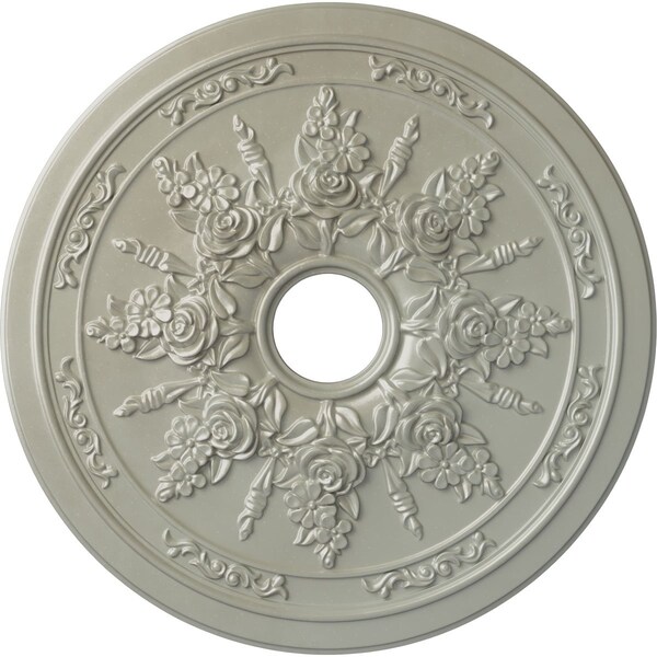 Ekena Millwork Rose and Ribbon Ceiling Medallion (Fits Canopies up to 4"), 23 5/8"OD x 4"ID x 1 1/2"P, Flash Copper CM23ROFCS - main